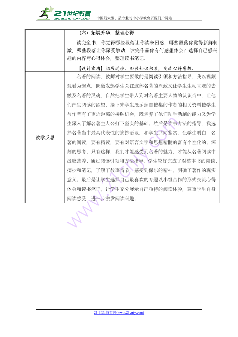 名著导读 《钢铁是怎样炼成的》教学设计.doc第5页