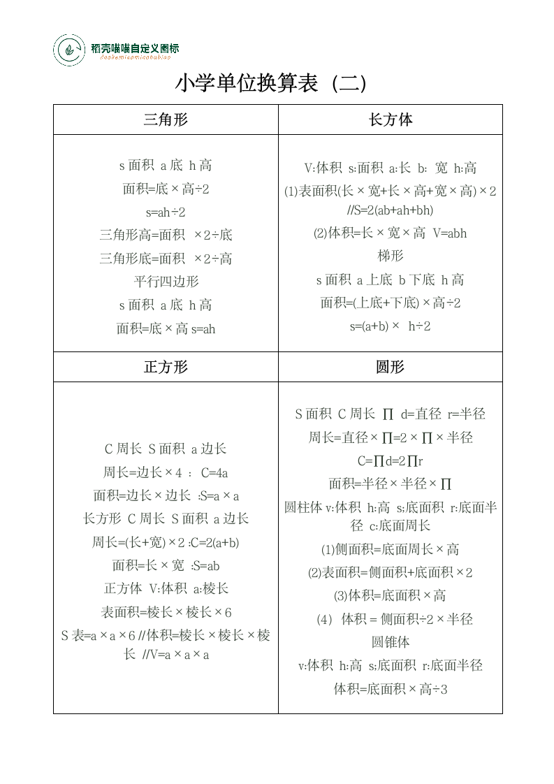 小学单位换算表.docx第2页