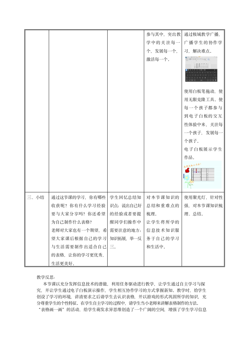 信息技术四年级下册 第1课建立班级课程表 教案  （表格式）.doc第4页