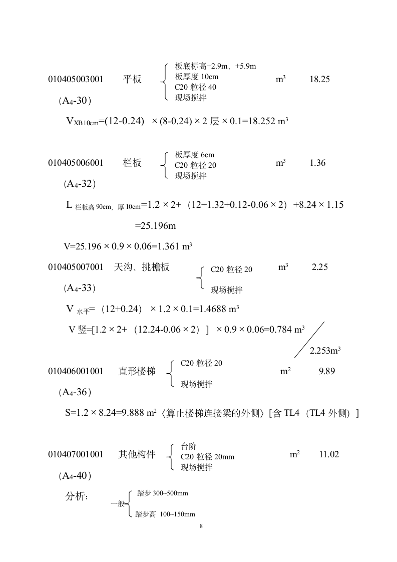 某砖混二层办公楼工程量计算书.doc第8页