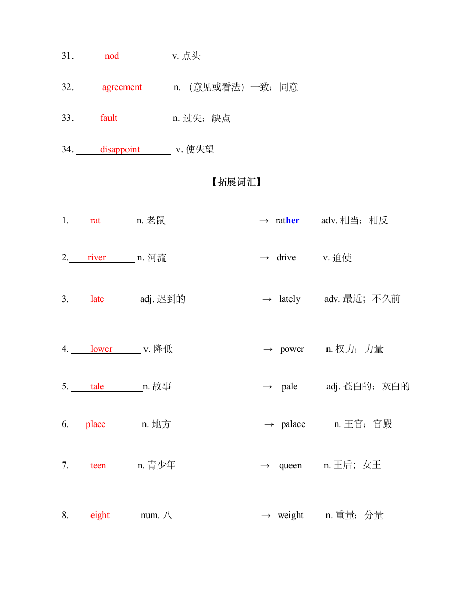 2022春-Unit 11 Sad movies make me cry 核心词汇精练(解析版).docx第3页