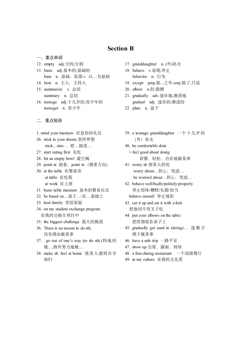 2022-2023学年度人教版九年级全册Unit10+单词卷（WORD版含答案）.doc第4页