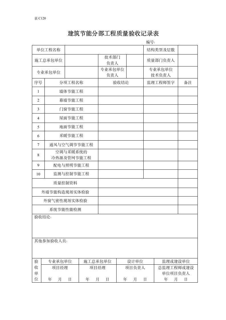 建筑节能分部工程质量验收记录表.doc第1页