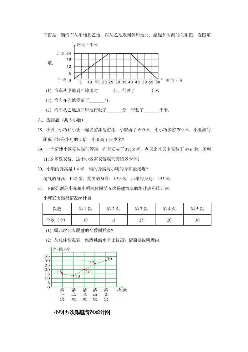 沪教版四年级下册数学试题 - 期中考试卷 （含答案）.doc第4页