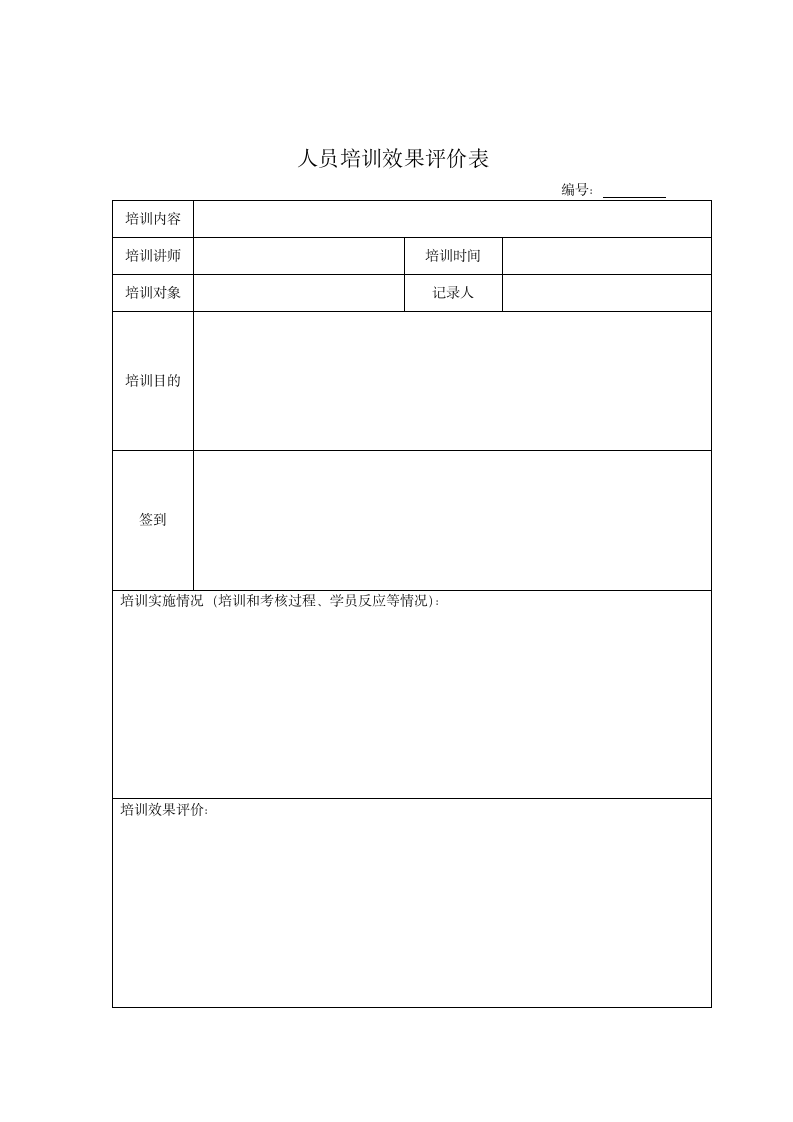 人员培训效果评价表.doc