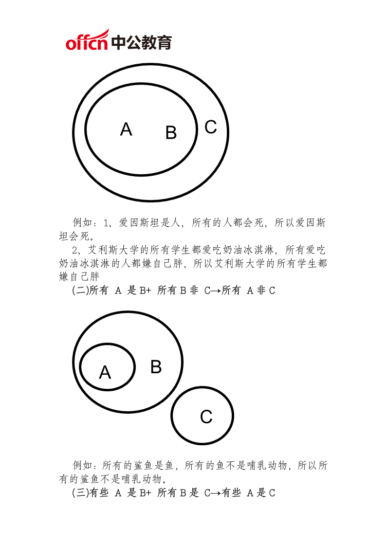 2019福州事业单位考试行测判断推理：三段论第2页