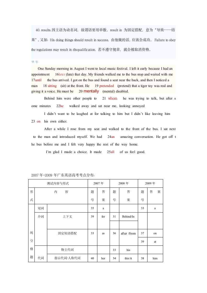 2010年高考英语广东卷语法填空题第6页