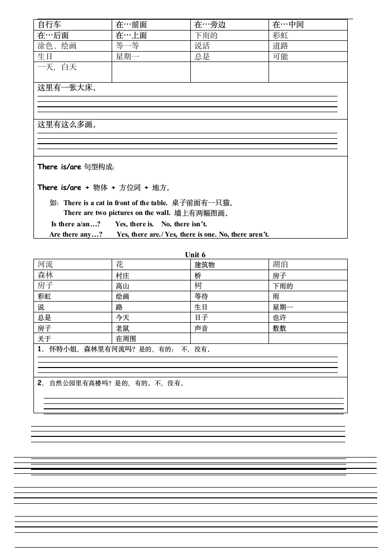 人教版（PEP）小学英语五年级上册单词句子默写清单.doc第3页