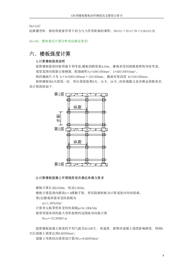 某厚板满堂楼板模板支架施工方案.doc第8页