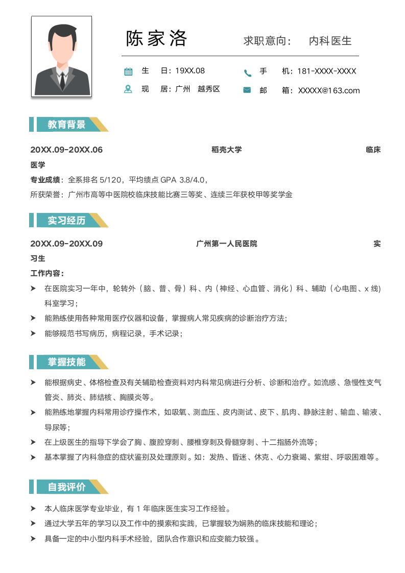 通用医生套装简历.docx第2页