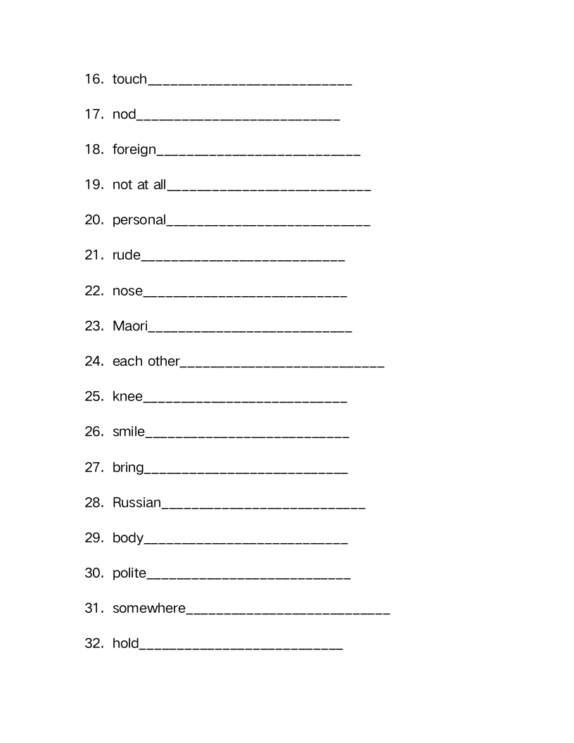 外研版七年级下册Module11Body language单词检测（含解析）.doc第2页