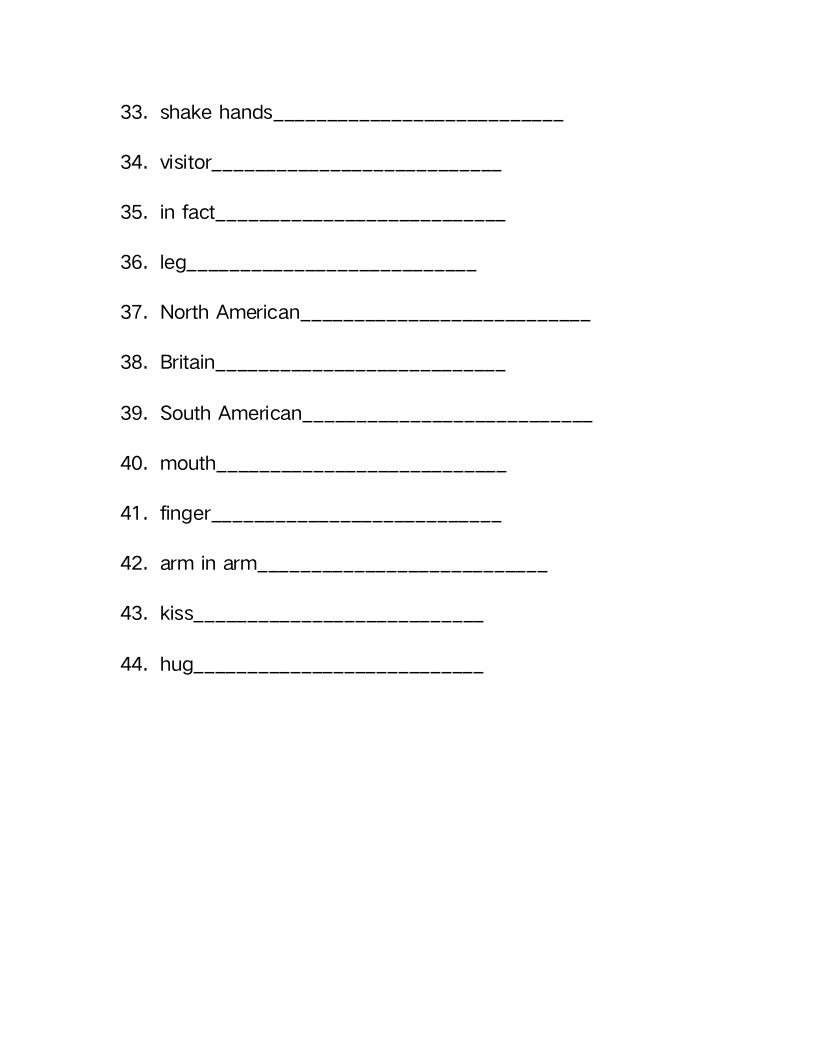 外研版七年级下册Module11Body language单词检测（含解析）.doc第3页