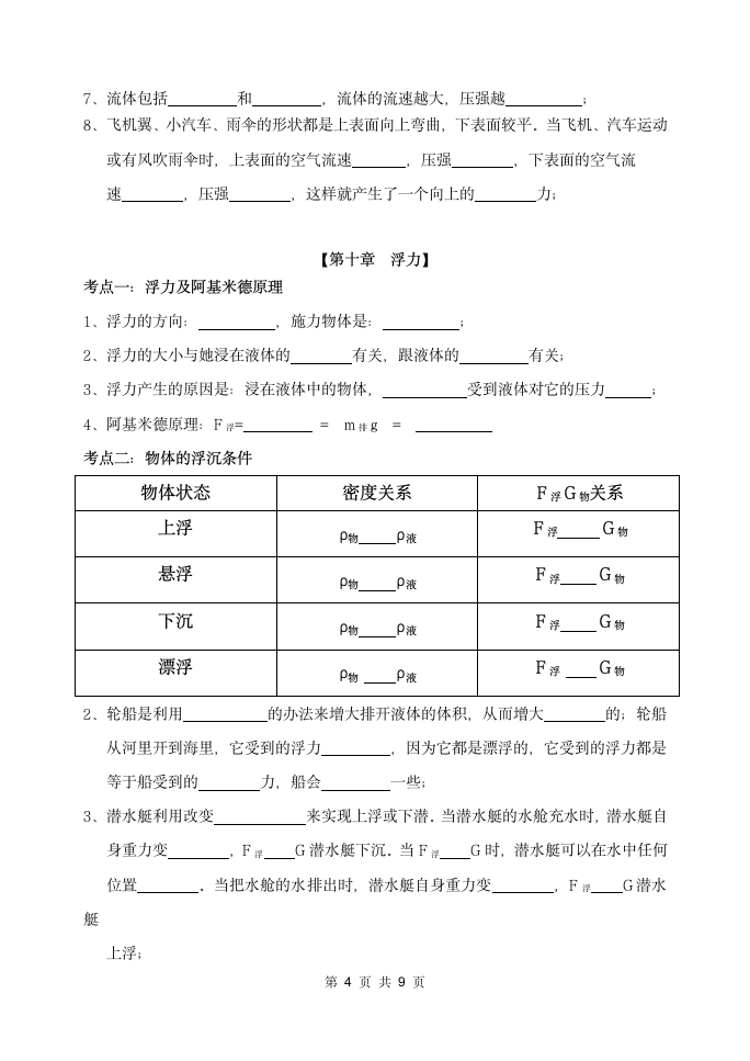 粤教版初中物理八年级下册知识点归纳.doc第4页