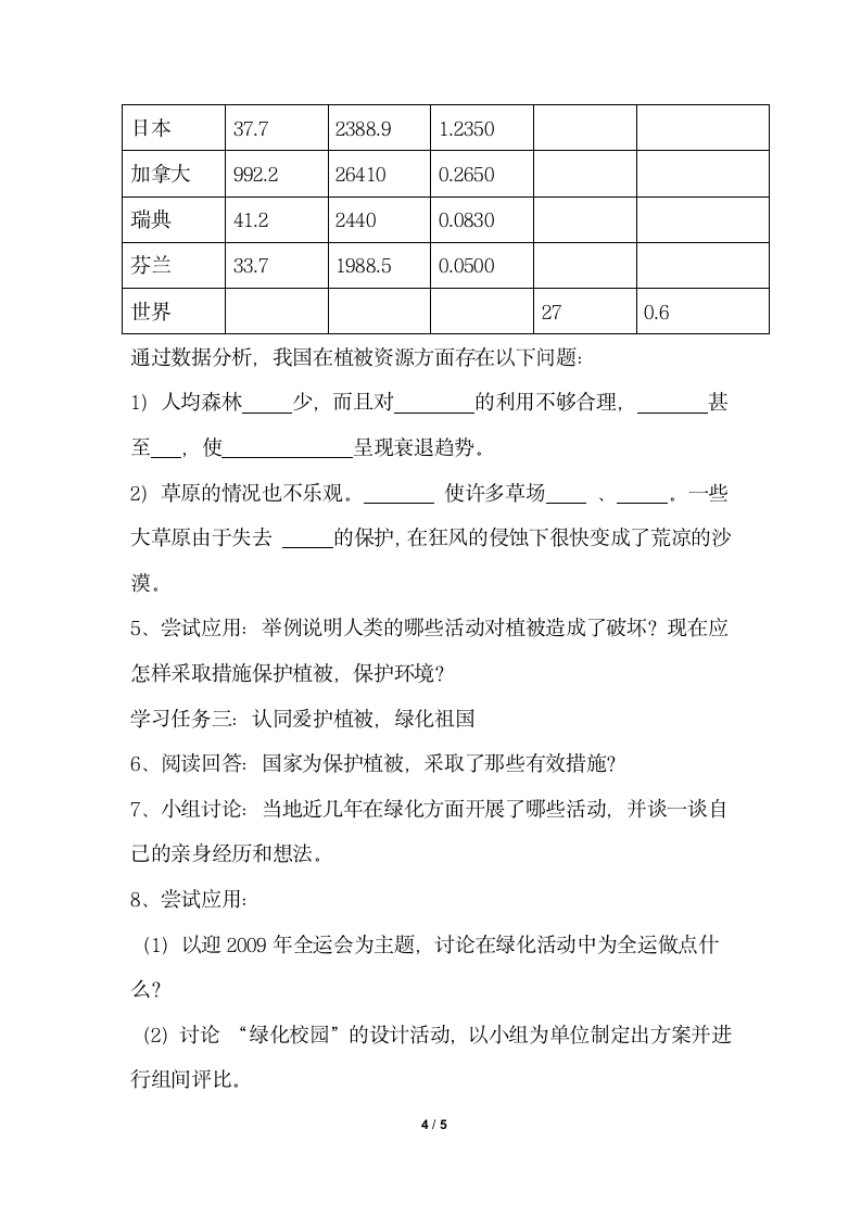 《爱护植被，绿化祖国》导学案.doc.doc第4页