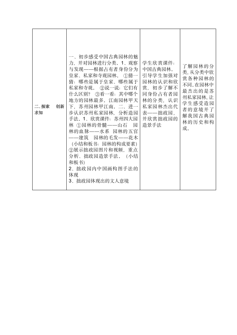 人教版八年级下册 《第五单元 移步换景 别有洞天——中国古典园林欣赏》教学设计.doc第3页