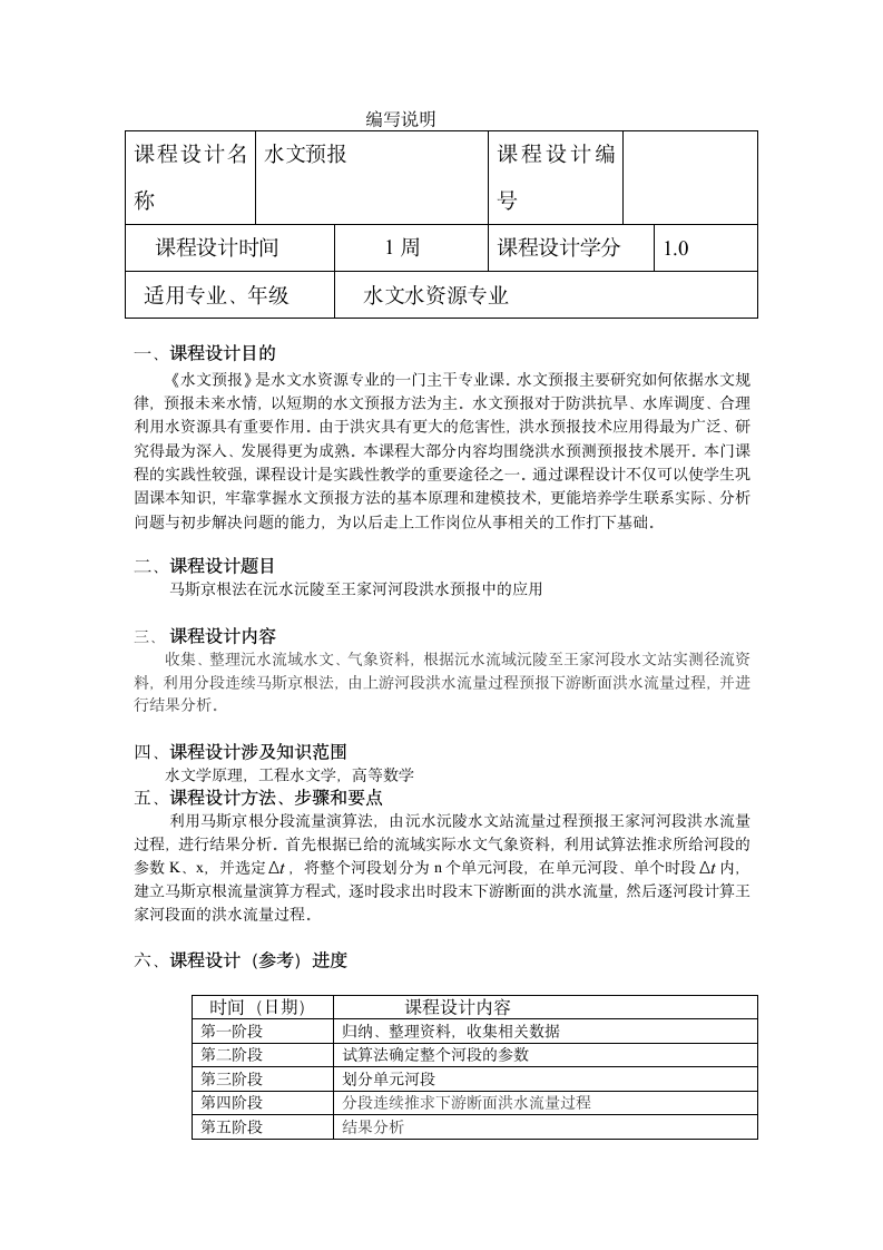 天津农学院课程设计指导书第2页