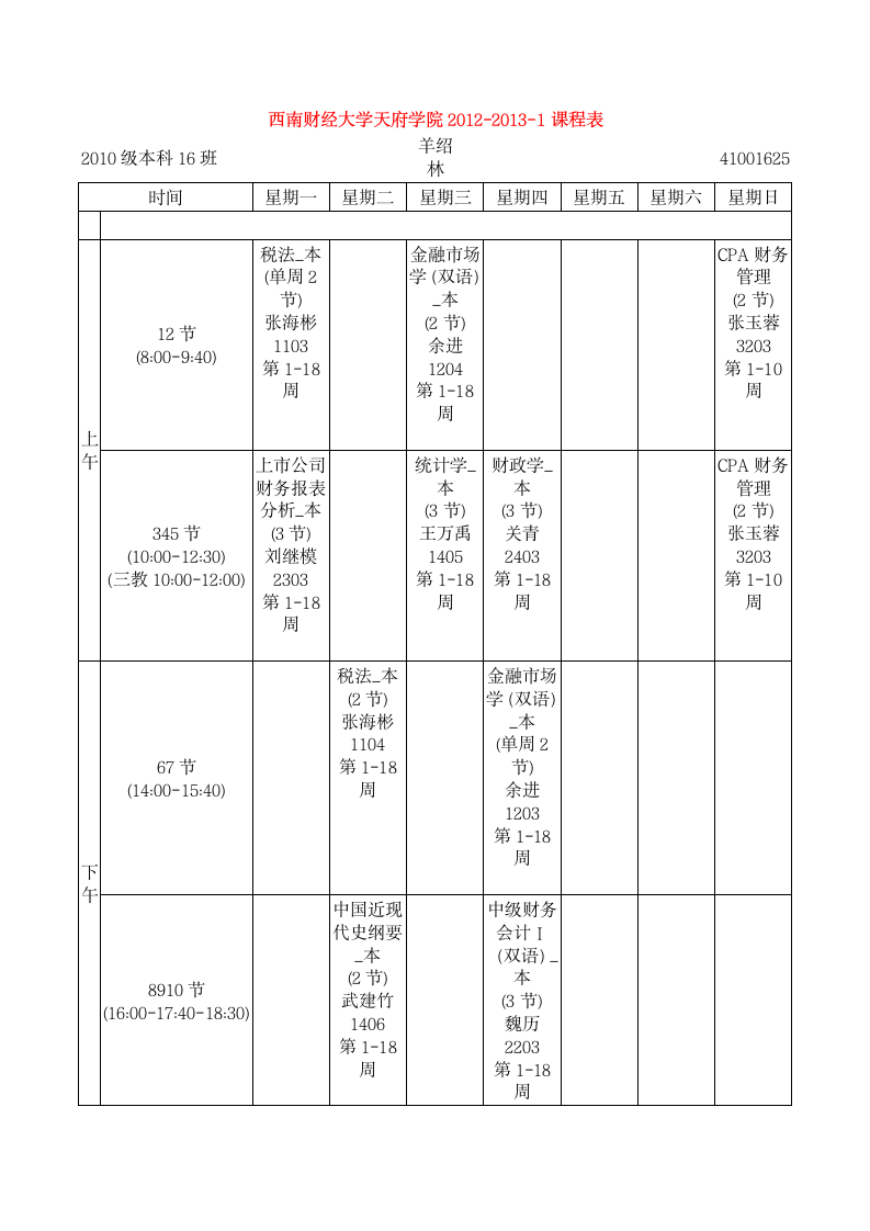 西南财经大学天府学院2012第1页