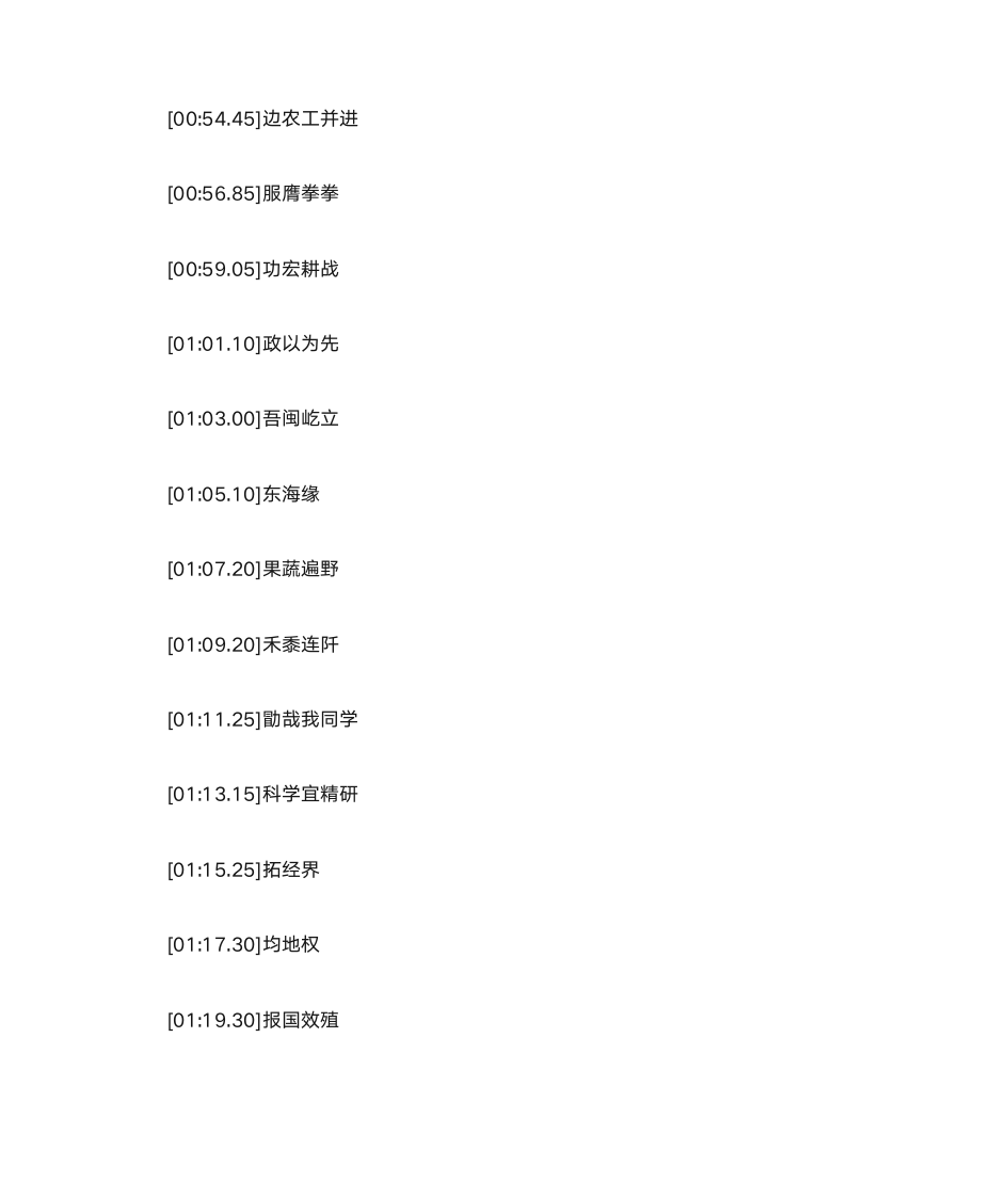 福建农林大学校歌歌词第3页