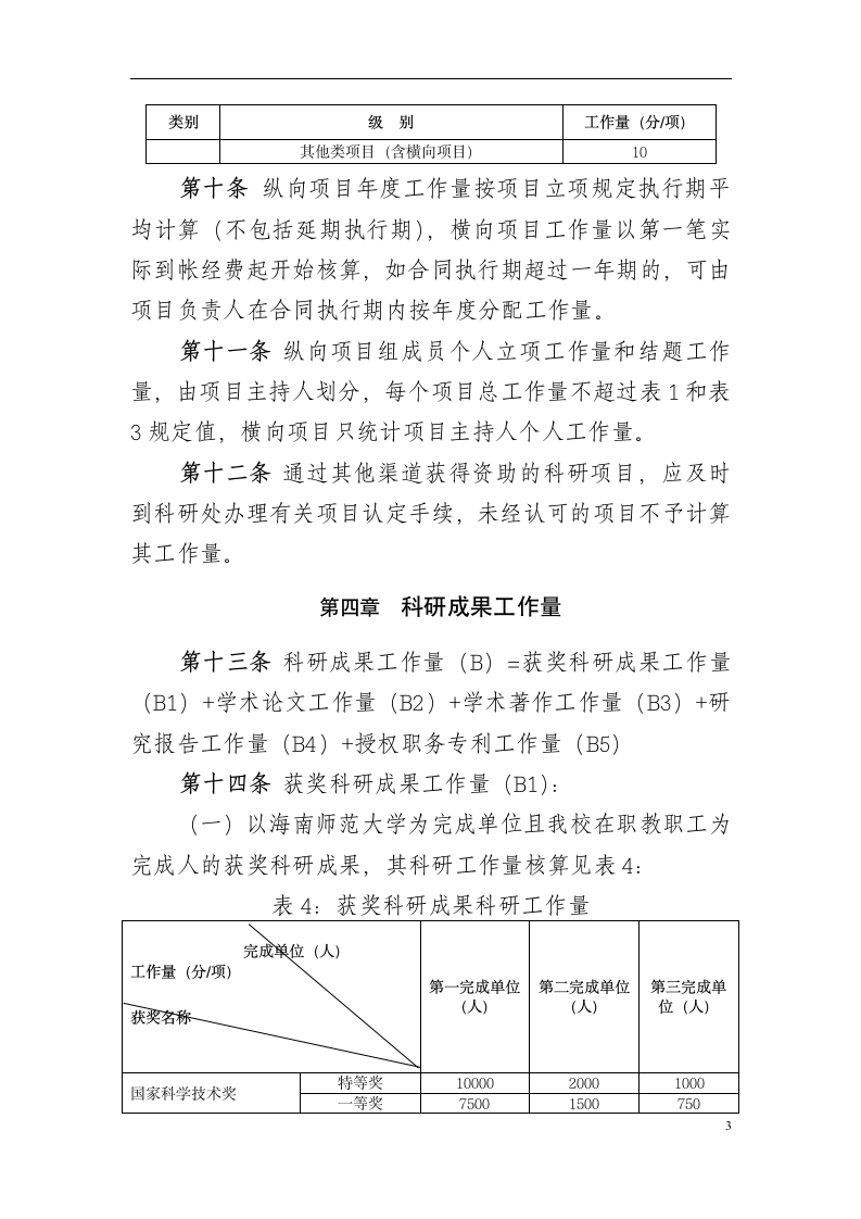 海南师范大学科研工作量考核办法第3页