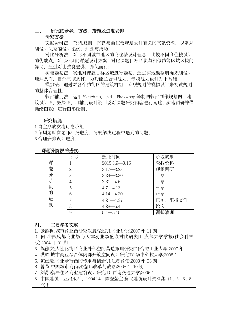 湖南理工学院开题报告表格第4页