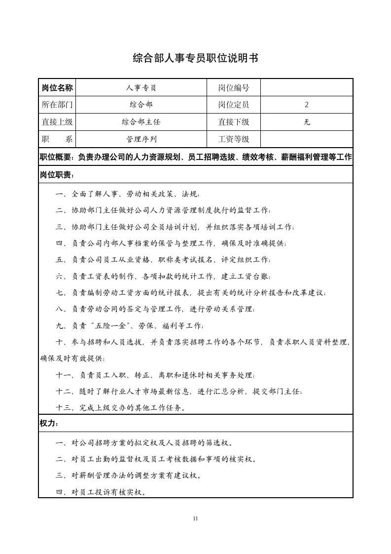 综合办公室各职位说明书.docx第11页