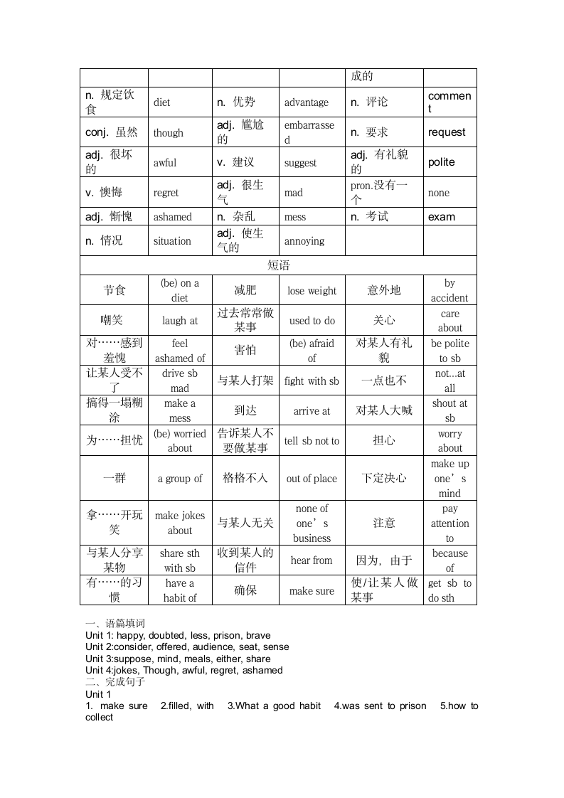 期中专项复习—单词短语2022-2023学年广东省广州市九年级英语上册（含答案）.doc第9页