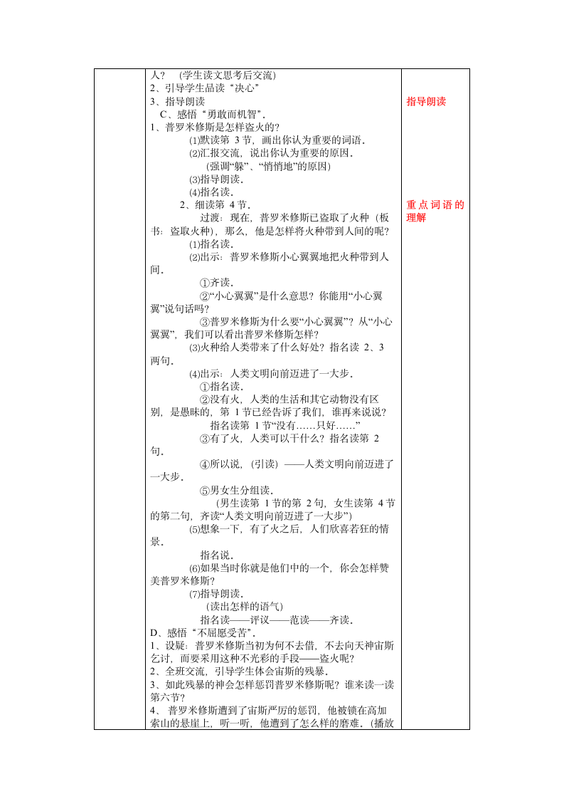 14《普罗米修斯盗火》备课表.doc第2页