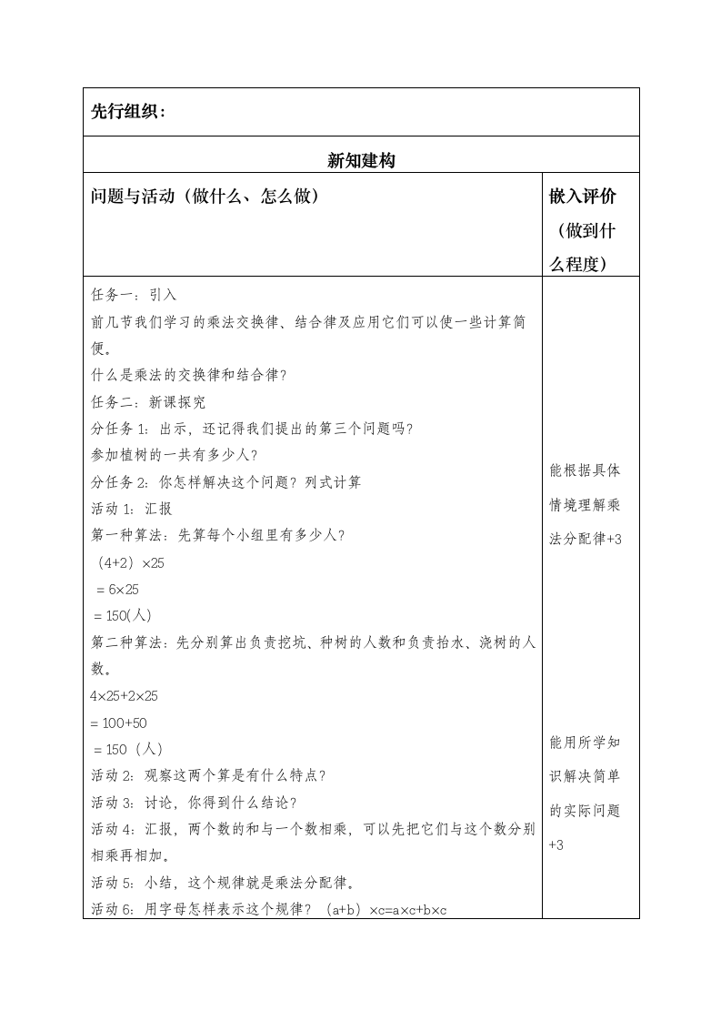 人教版数学四年级下册第三单元结构化思维课堂课时教学设计表（教师个体备课表，表3）.doc第15页