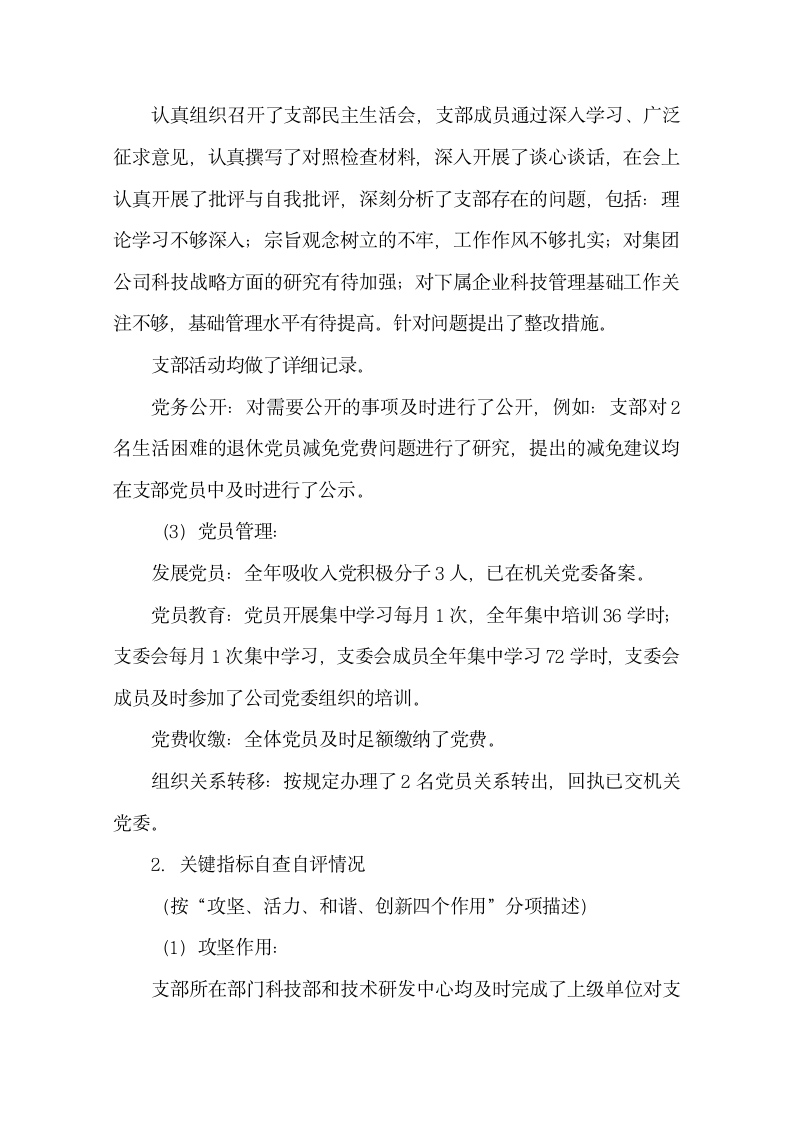 支部达标考核自查自评报告.docx第2页