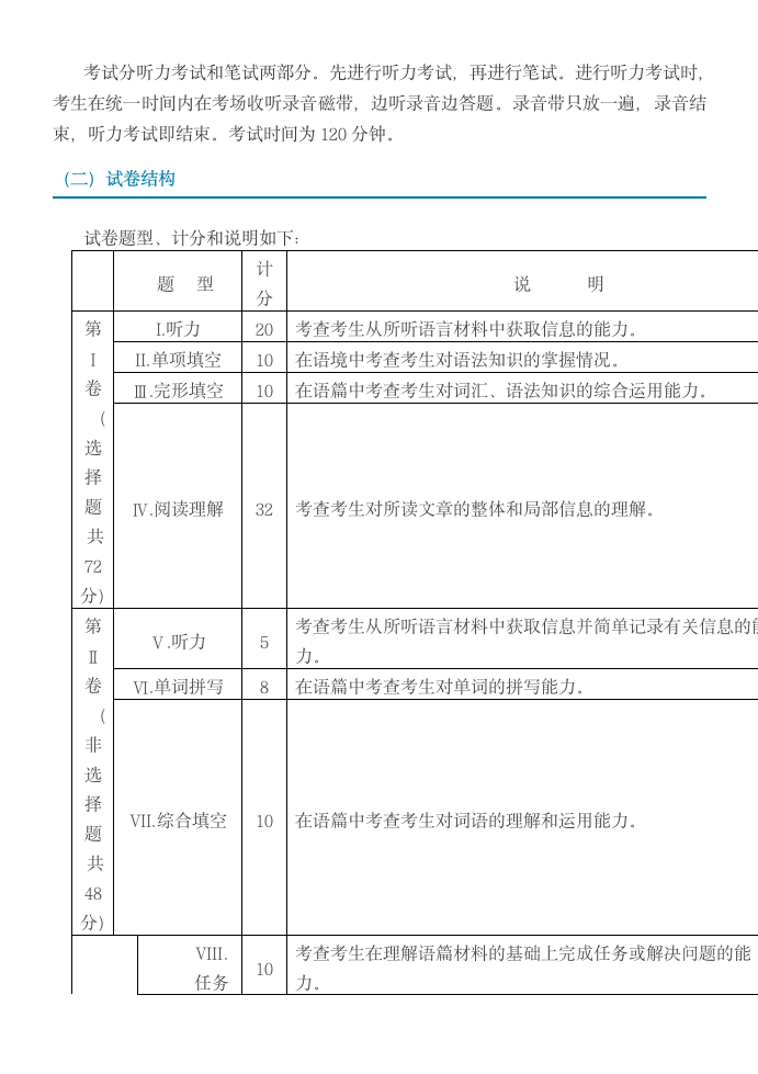 2018宁夏中考考试说明第4页