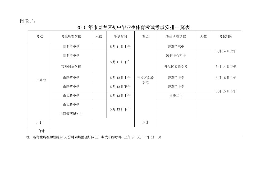 2015日照体育中考第2页