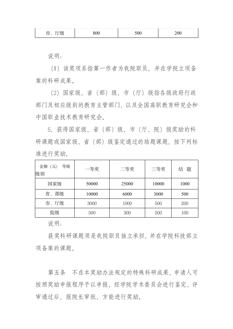 鹤壁职业技术学院教科研成果奖励办法第5页