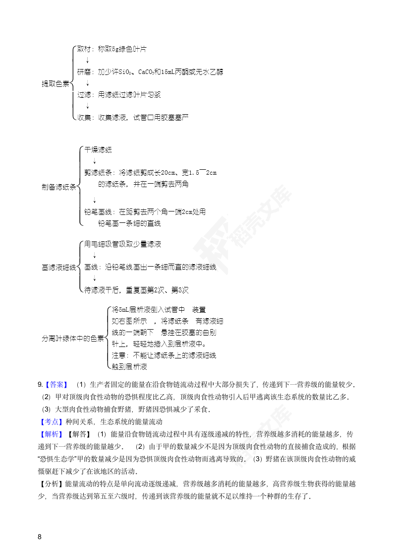 2018年高考理综生物真题试卷（全国Ⅱ卷）(学生版).docx第8页