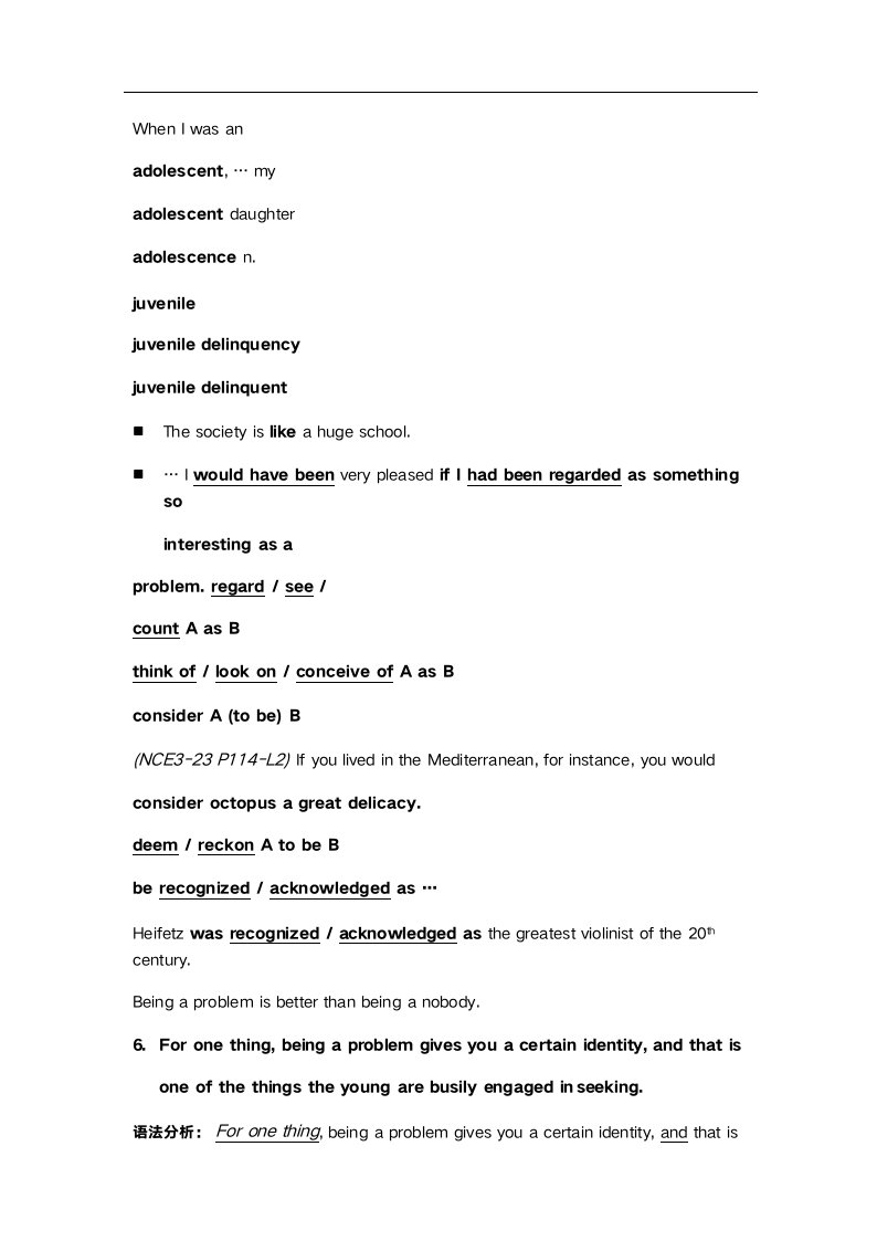 新概念英语第四册Lesson 5 Youth 单词+课文 知识点讲义.doc第10页