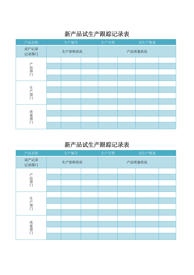 新产品试生产跟踪记录表.docx