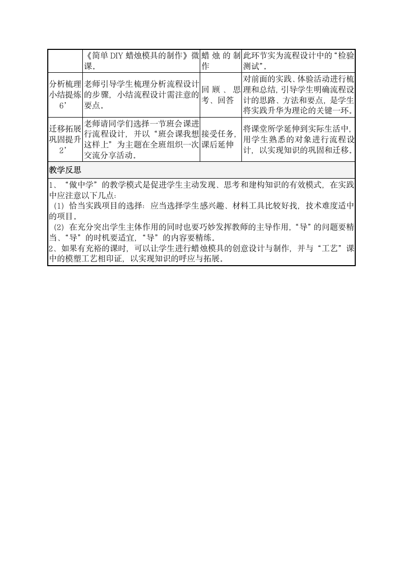 高中通用技术粤科版必修2 教案- 2.3 流程的设计.doc第3页