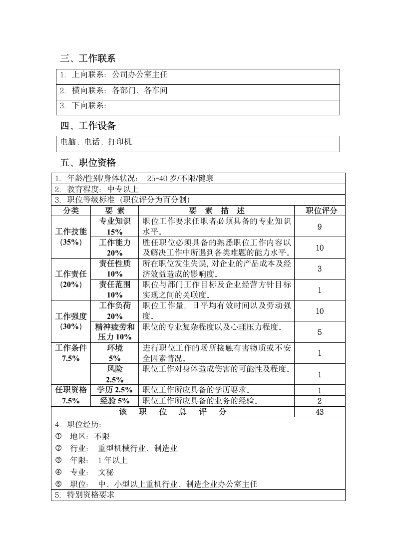 公司公司办公室秘书职位说明书.docx第2页