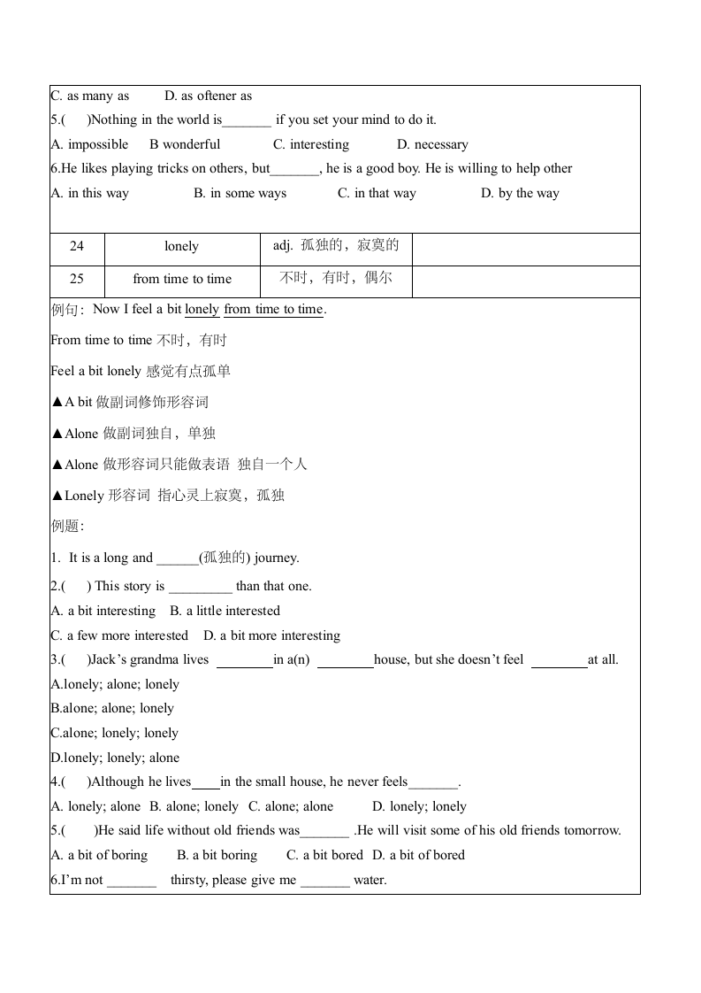 Unit 1 Past and Present 知识点复习.doc第7页