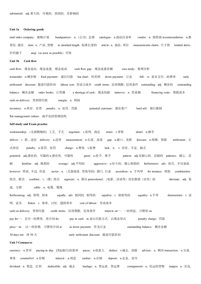 剑桥商务英语初级完整词汇)第8页