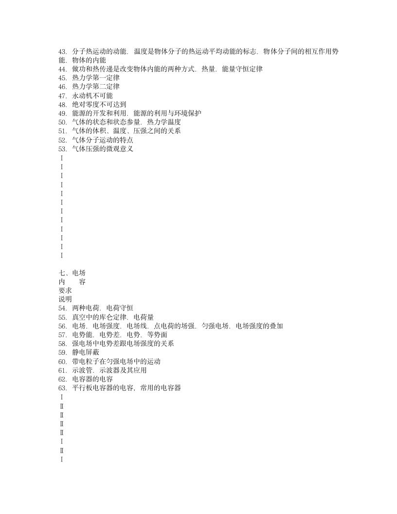 物理高考大纲第4页