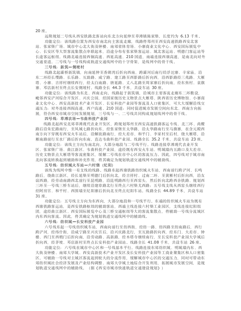 西安地铁线网规划 西安地铁线路图与详细站点第2页