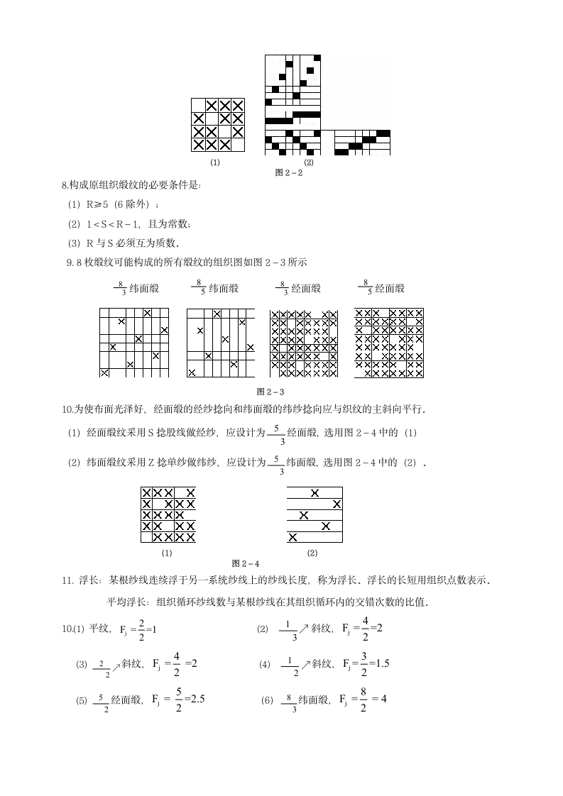 德州学院《织物组织》习题第3页