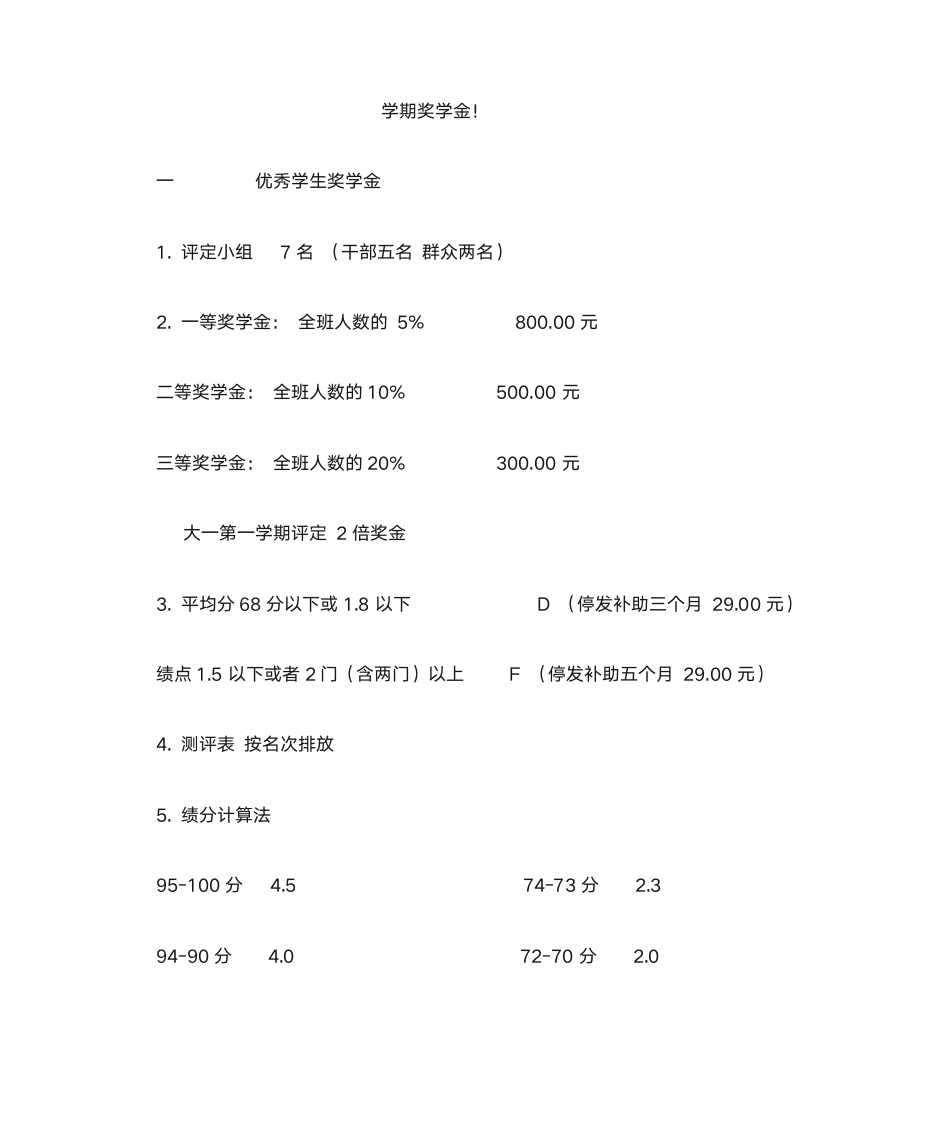 延边大学学期奖学金第1页