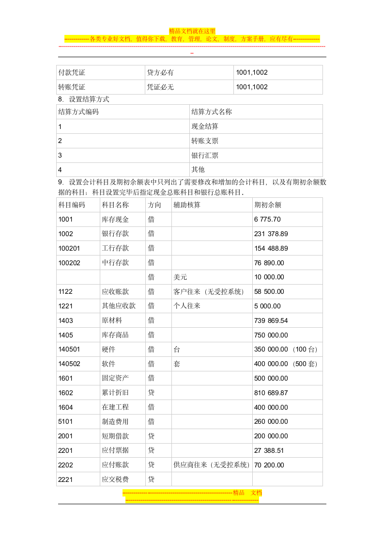 会计电算化操作题第3页