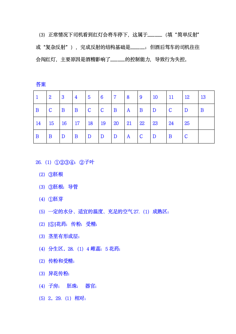 2021年山东省潍坊市中考生物押题试卷（ Word版 含答案）.doc第9页