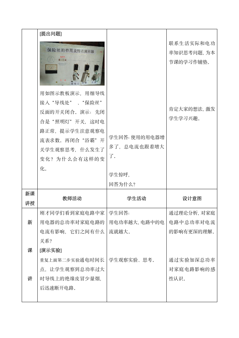 人教版九年级物理 19.2家庭电路中电流过大的原因 教案.doc第2页