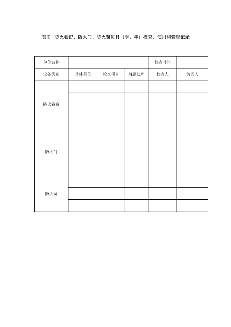 GB50877-2014防火卷帘防火门防火窗验收规范表格.doc第10页