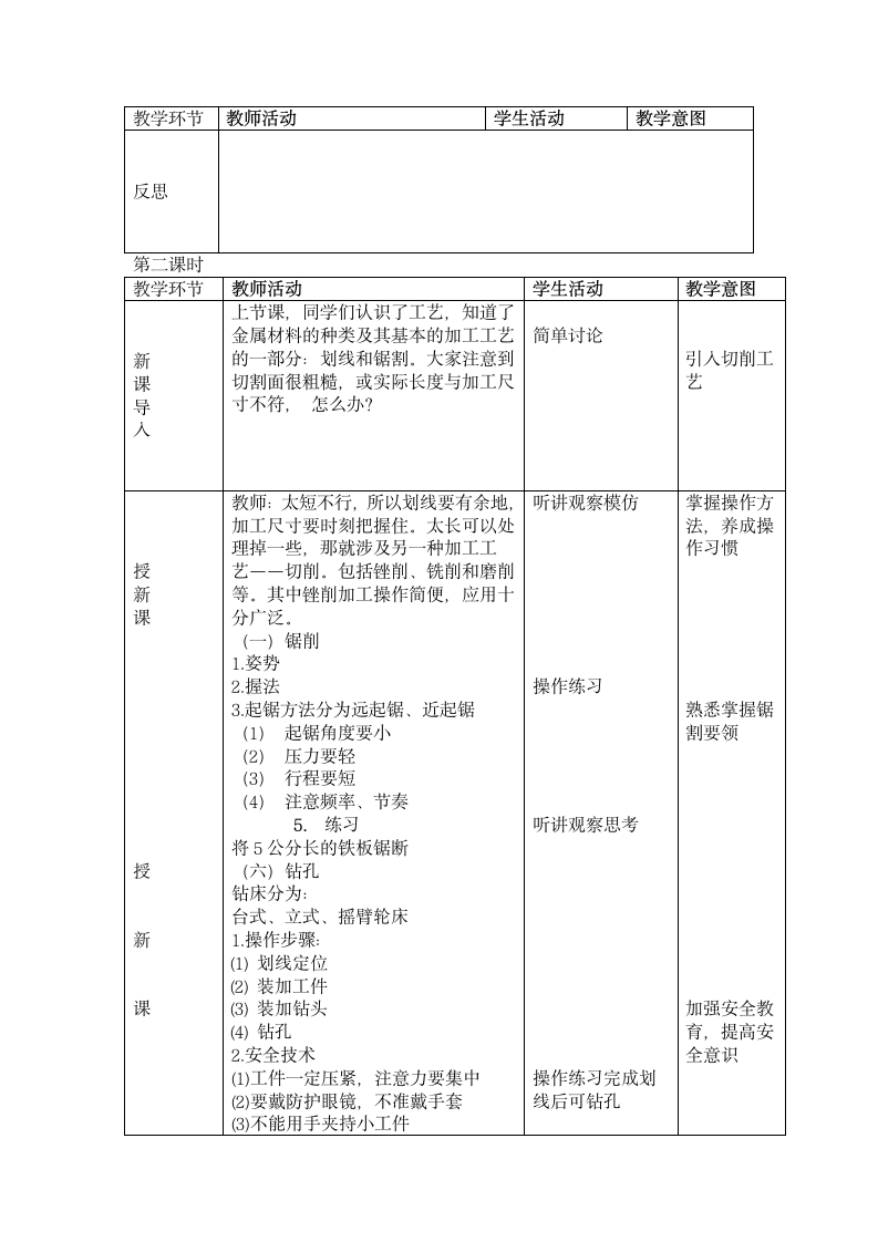 苏教版高中通用技术必修一 7.2工艺 教案.doc第4页