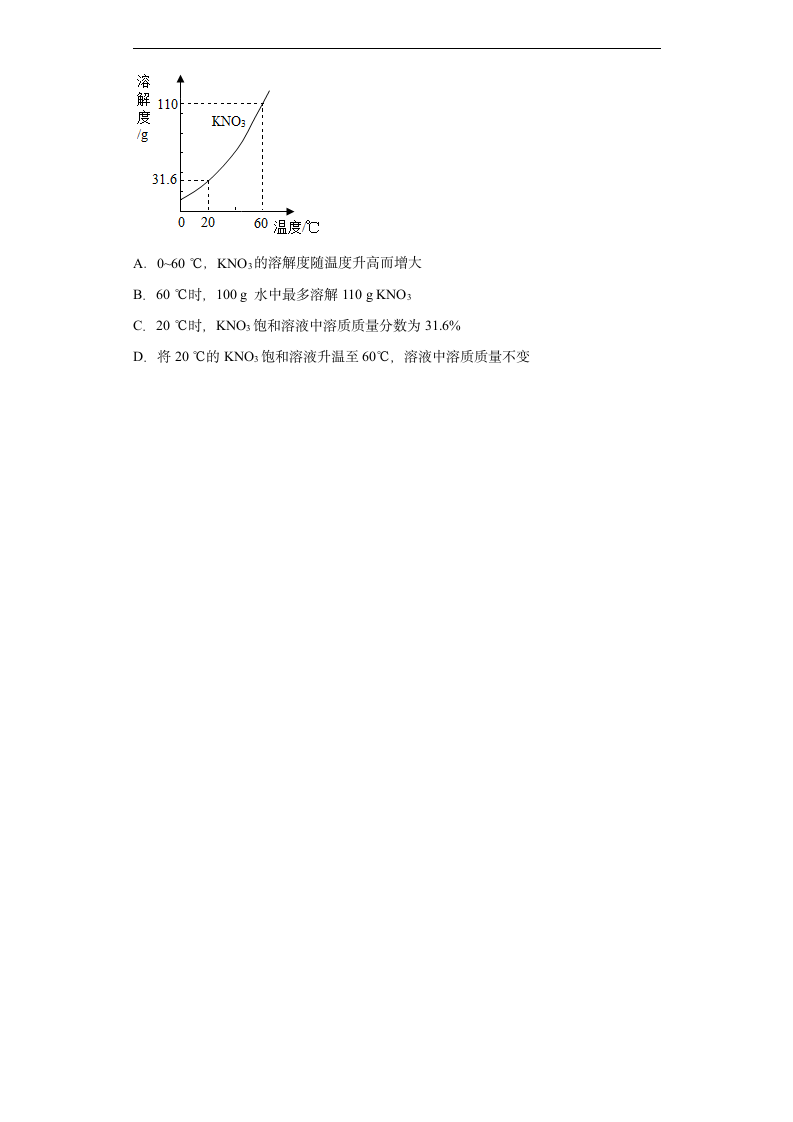 2022年初中化学中考备考冲刺基础知识选择题考前押题（word版含解析）.doc第8页