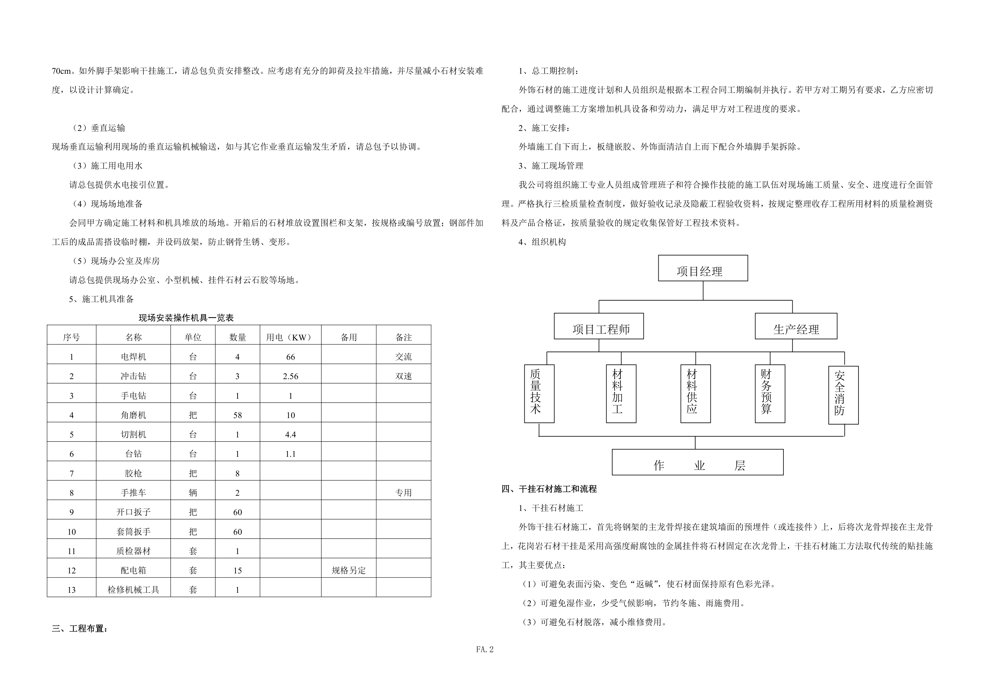 石材施工方案第2页